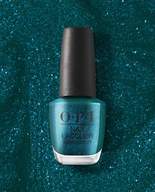 esmalte uñas opi purpurina turquesa verde agua lets scrooge