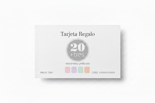Cheques regalo para manicura y pedicura en Madrid: regala belleza y bienestar en 20+tres