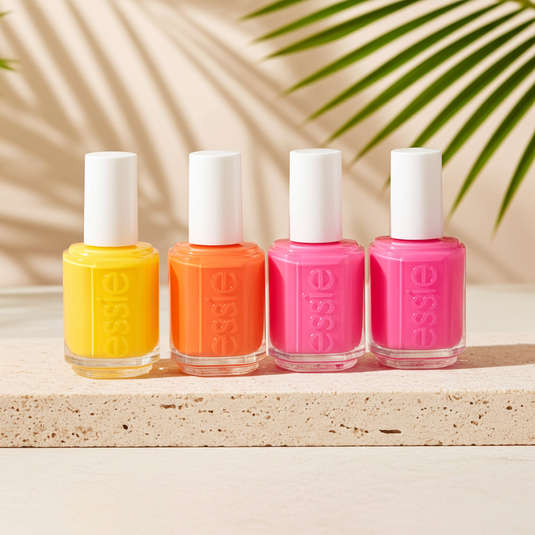 Esmalte de uñas Essie corales, fucsias, morados, marrones